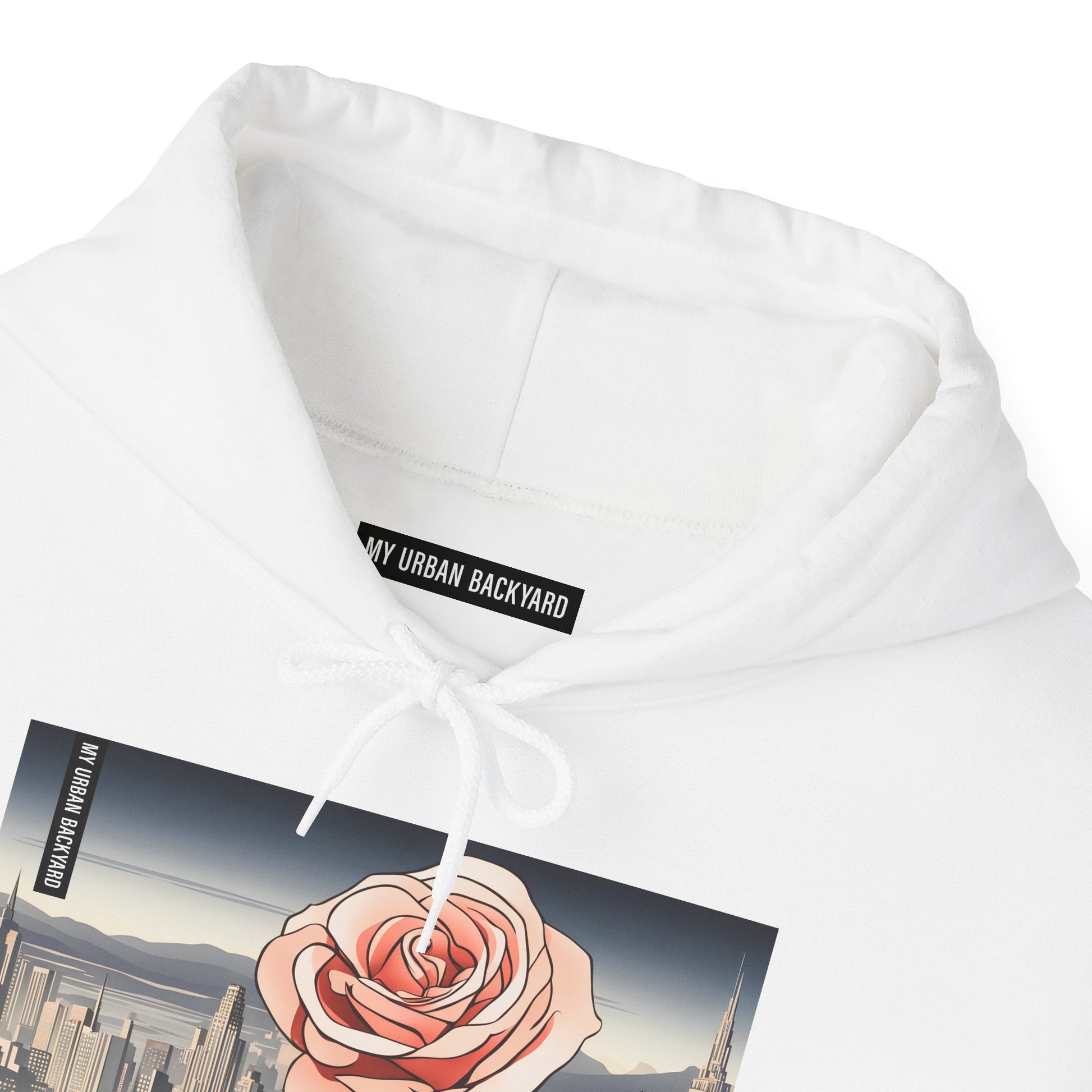 City Rose Unisex Hoodie - Cozy Gift for Plant Lovers, Floral Sweatshirt for Spring, Comfortable Everyday Wear, Birthday Present