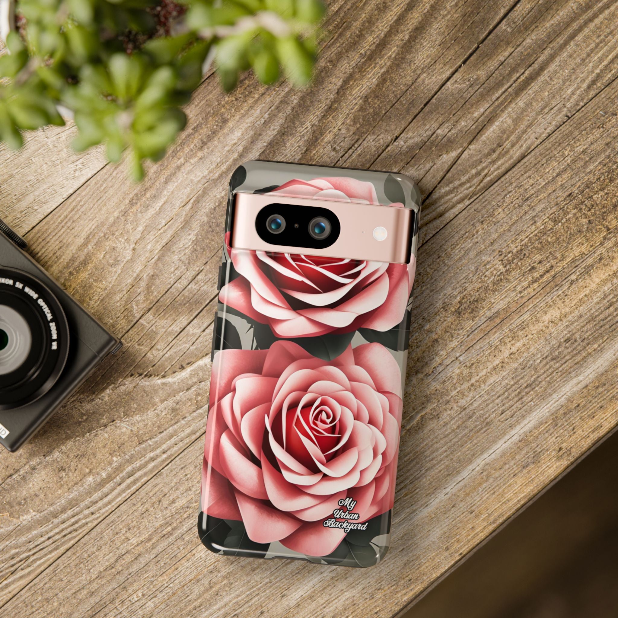 Pink Rose Flowers, Cell Phone Case - Apple, Samsung or Google Pixel