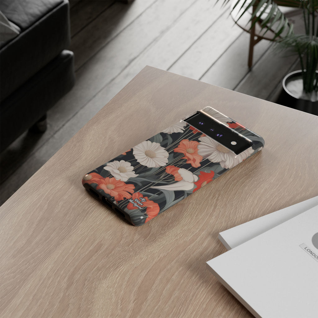 Art Deco Flowers, Cell Phone Case - Apple, Samsung, Google Pixel