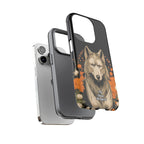 Wolf with Flowers, Animal Cell Phone Case - Apple, Samsung, Google Pixel