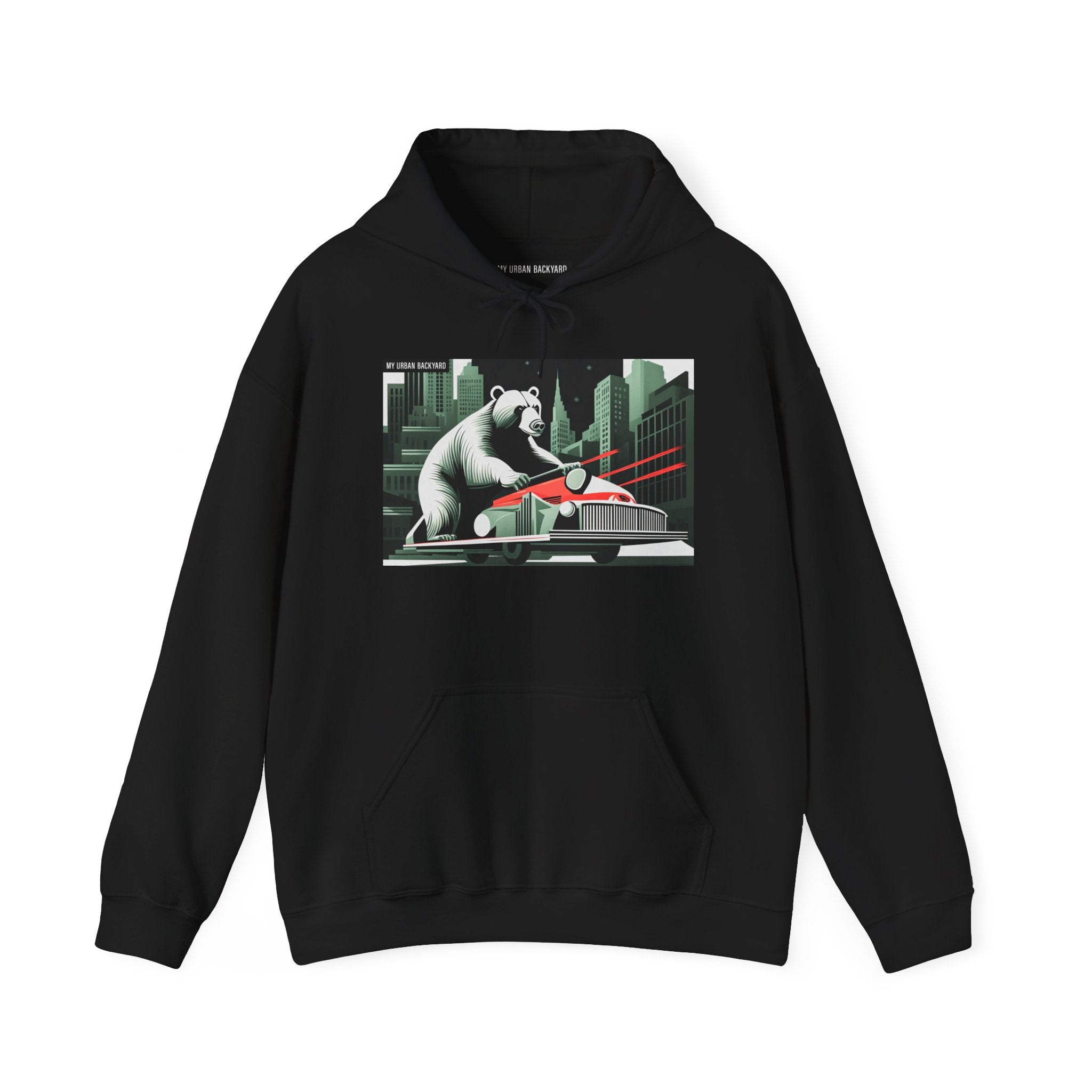 Bear in the City Graphic Hoodie, Cozy Sweatshirt for Animal Lovers, Perfect Gift for Birthdays, Holidays, and Everyday Wear