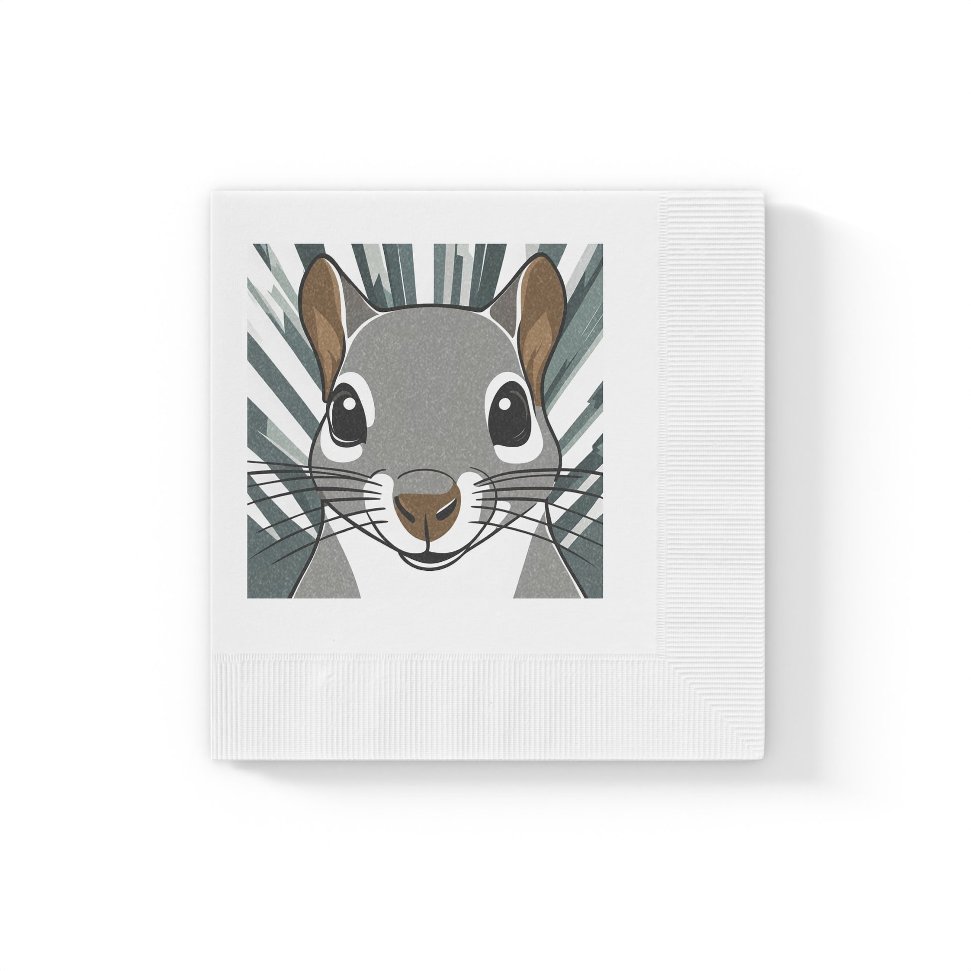 Cute Squirrel Cocktail Napkins — Playful Woodland Party Napkins, 2 sizes, Pack of 50 or 100