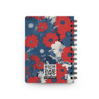Red, White & Blue Floral Spiral Journal