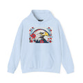 Bald Eagle w Flowers, Unisex Hoodie w Front Pocket