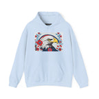 Bald Eagle w Flowers, Unisex Hoodie w Front Pocket
