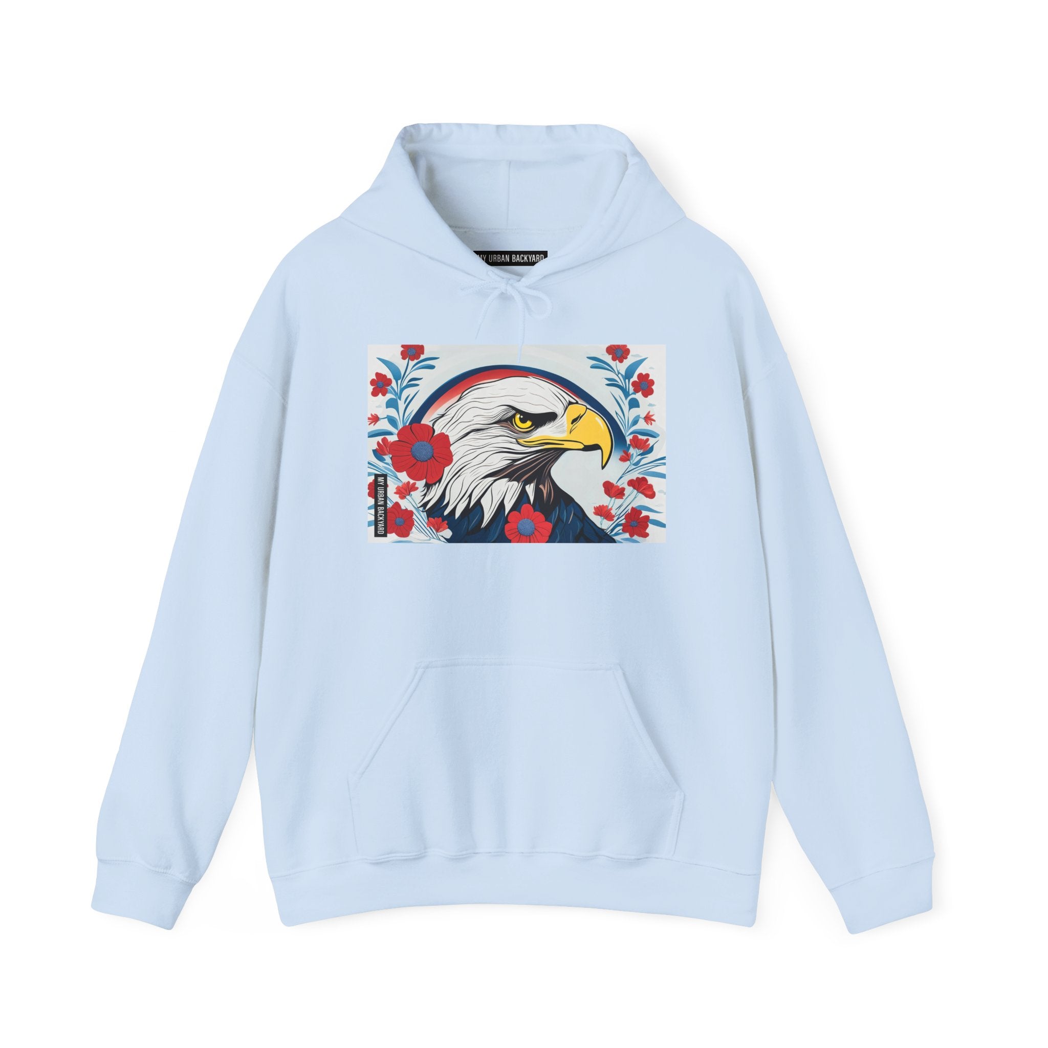 Bald Eagle Floral Hoodie - Unisex Sweatshirt, Nature Lover Gift, Patriotic Apparel, Cozy Outfit for All Seasons, Unique Design