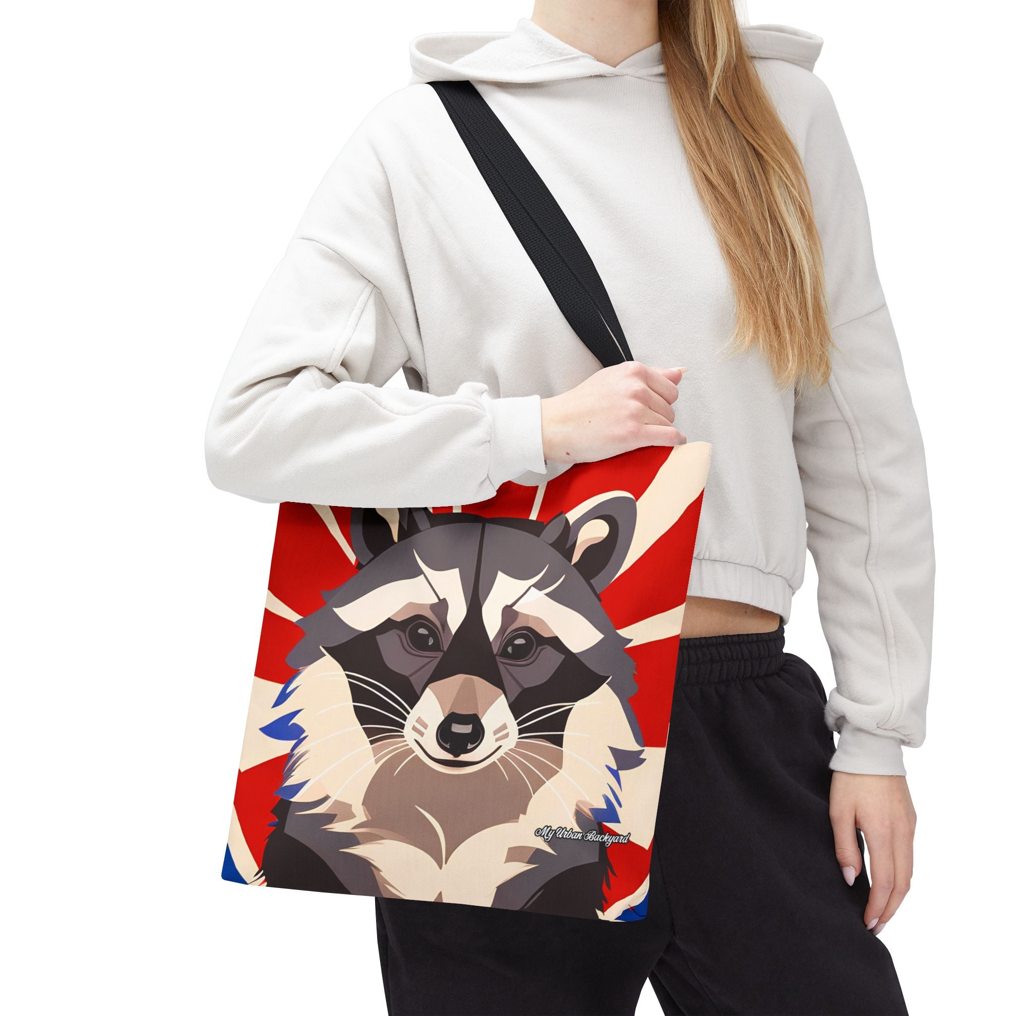 Ziggy Starspaws, Raccoon Tote Bag with Cotton Handles For Everyday Use, 3 Sizes