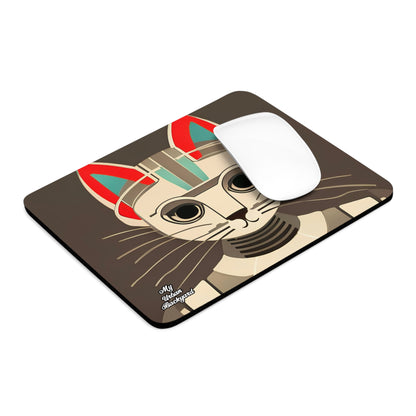 Art Deco Cat, Computer Mouse Pad - for Home or Office