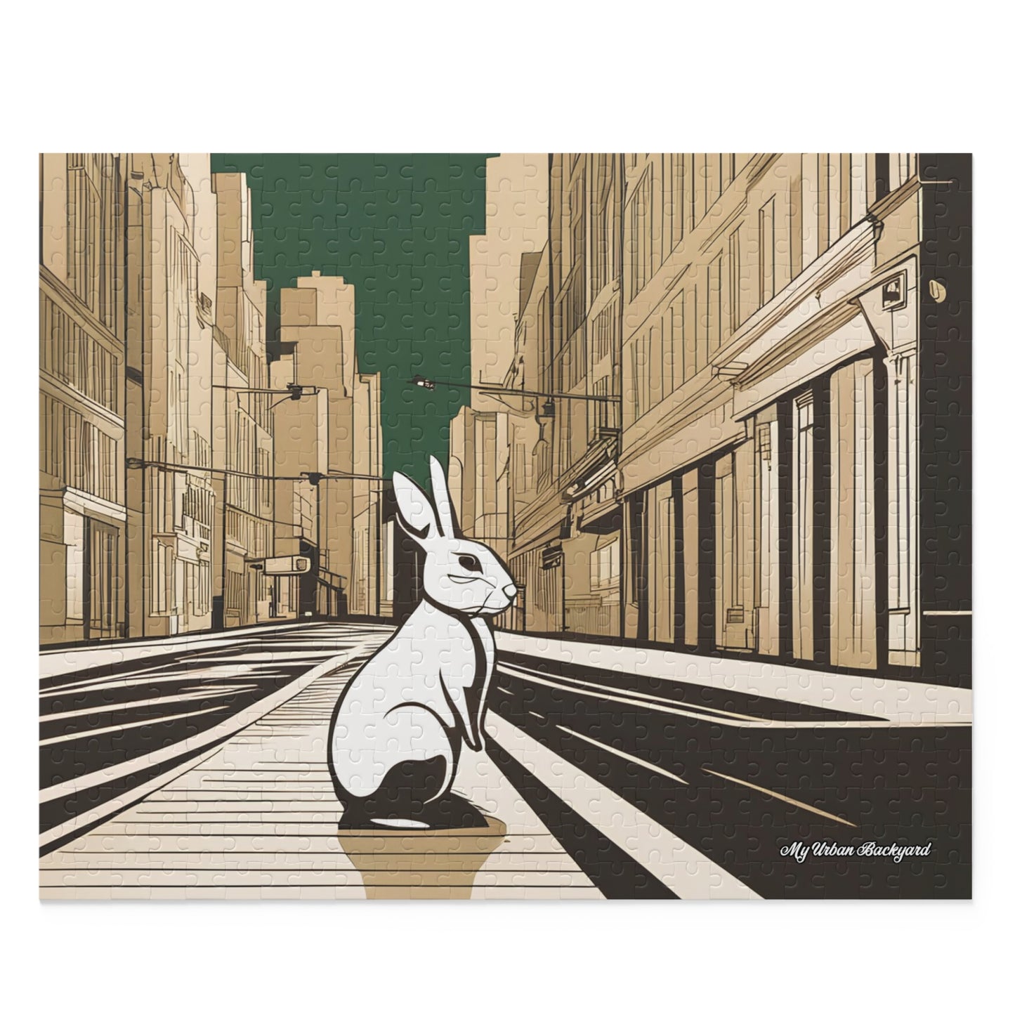 City Rabbit, Jigsaw Puzzle, (120, 252, or 500-Piece)