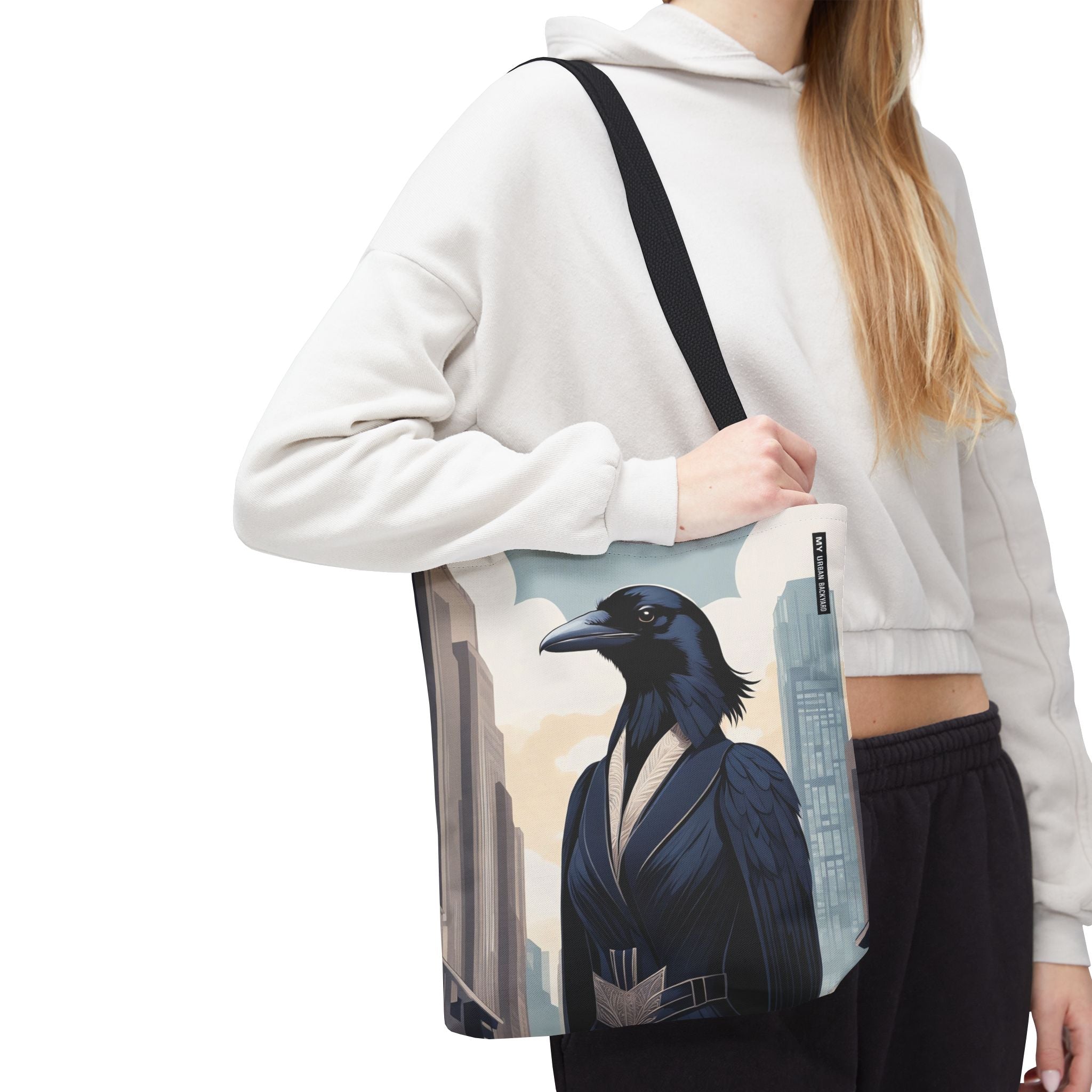 Regal Crow Art Deco Tote Bag