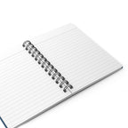 Red, White & Blue Floral Spiral Journal
