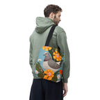 Pigeon and Yellow Flowers Tote Bag with Cotton Handles For Everyday Use, 3 Sizes