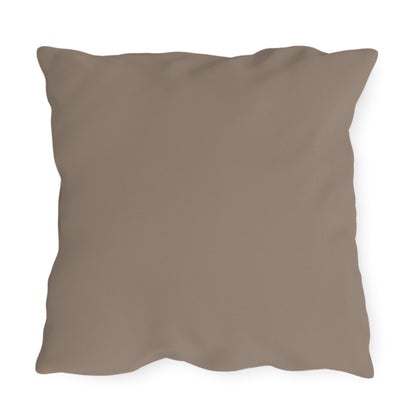 Pink Rose Flowers, Taupe accent color, Indoor/Outdoor Throw Pillow, Decor for Home or Office