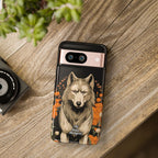 Wolf with Flowers, Animal Cell Phone Case - Apple, Samsung, Google Pixel