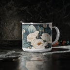 Winter Flowers, Enamel Camping Mug