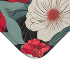 Floral Bath Mat, Vibrant Home Decor, Bathroom Accessory, Gift for Her, Mother's Day, Floral Design, Housewarming Present