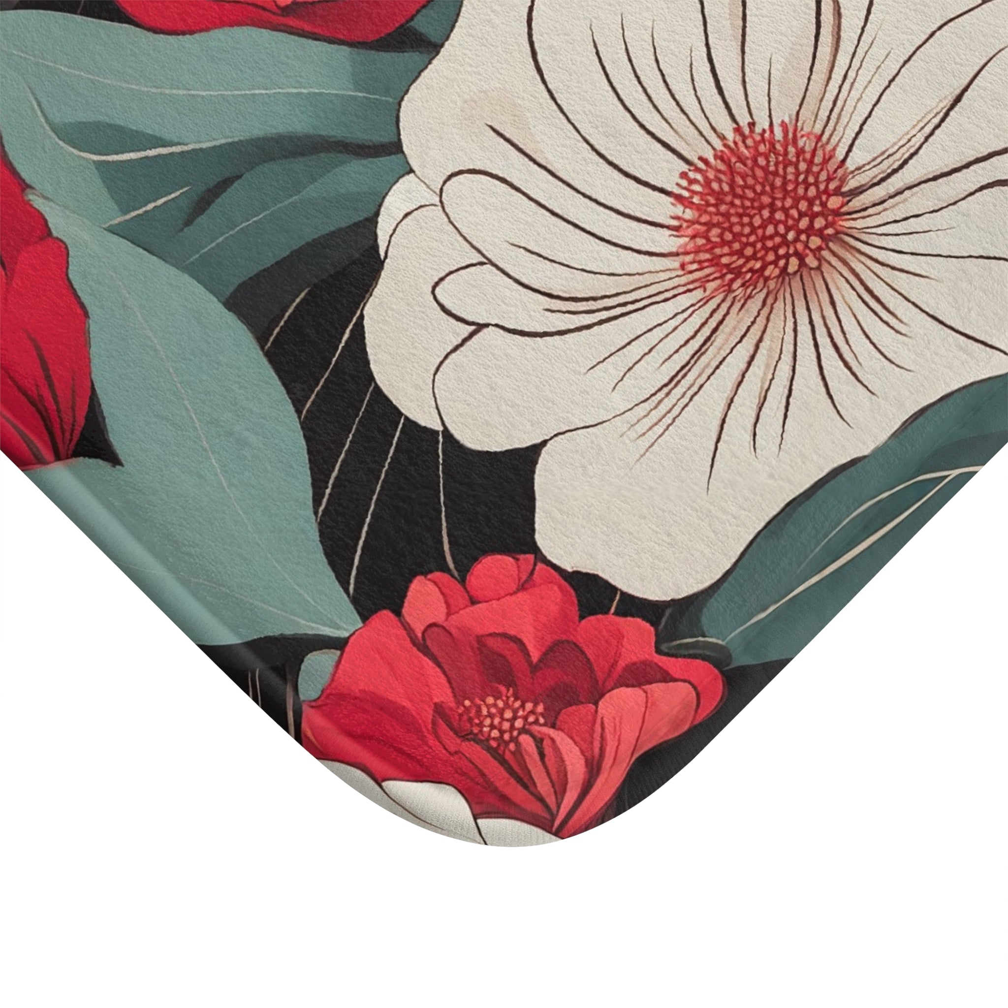 Floral Bath Mat, Vibrant Home Decor, Bathroom Accessory, Gift for Her, Mother's Day, Floral Design, Housewarming Present