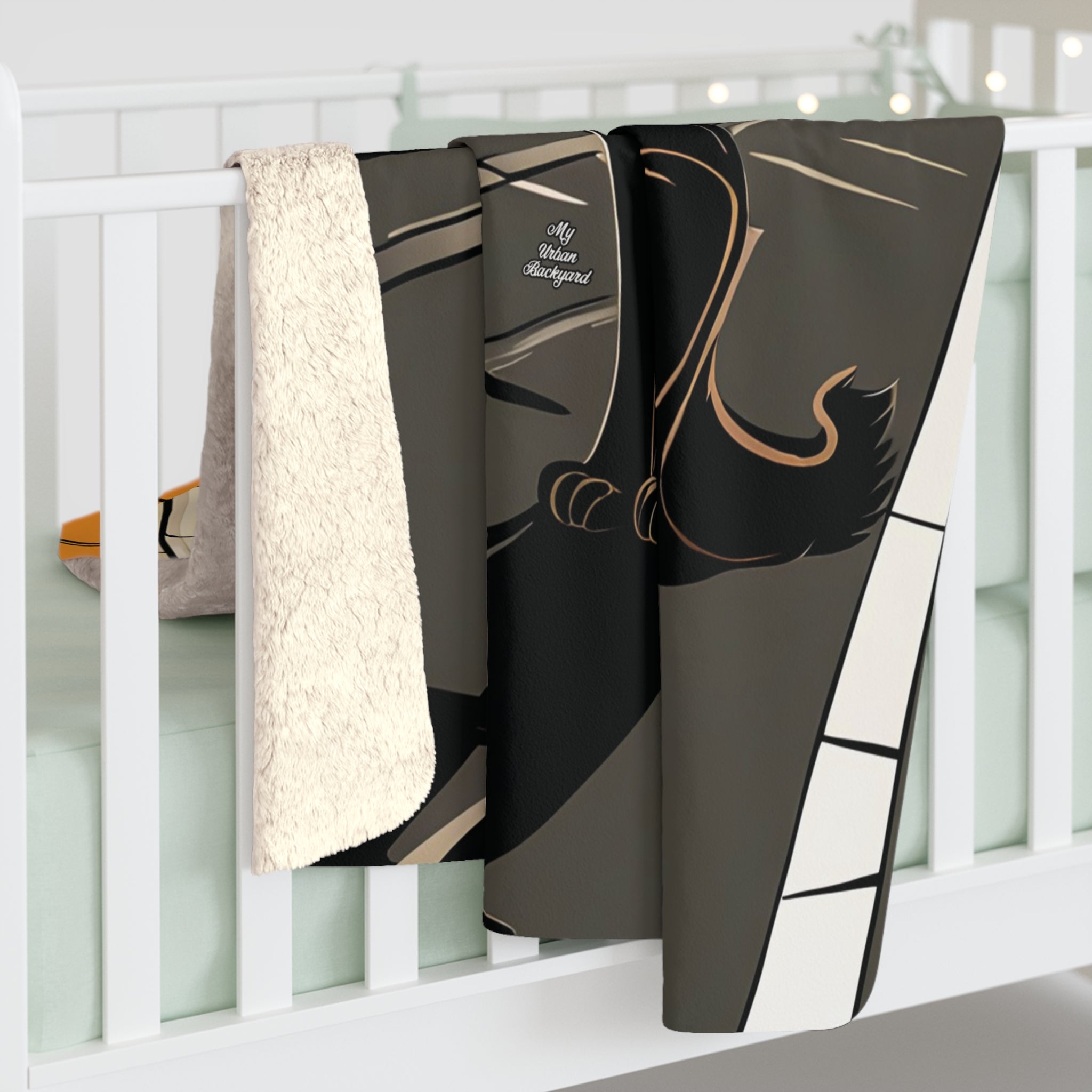 Lucian Purrcrest, Cat Sherpa Fleece Blanket