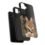 Art Deco Coyote with Flower, Cell Phone Case - Apple, Samsung, Google Pixel