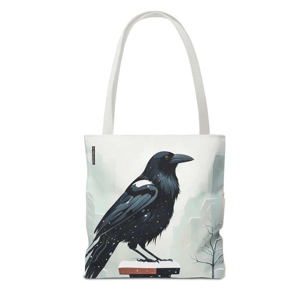 Winter Crow Tote Bag with Cotton Handles For Everyday Use, 3 Sizes