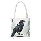 Winter Crow Tote Bag with Cotton Handles For Everyday Use, 3 Sizes
