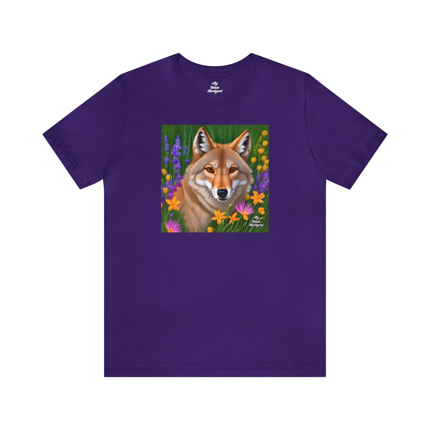 Coyote Portrait, Soft 100% Jersey Cotton T-Shirt, Unisex, Short Sleeve, Retail Fit