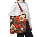 Holiday Flowers, Tote Bag with Cotton Handles