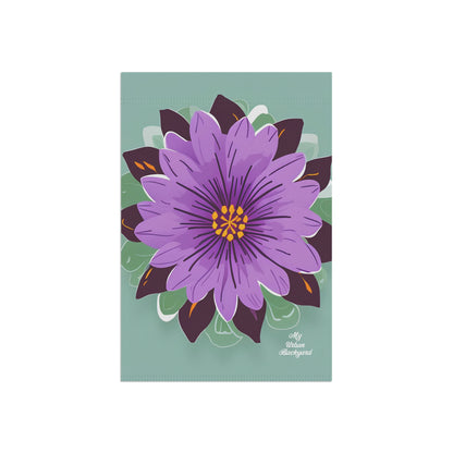 Purple Flower, Outdoor Garden Flag, Decor for Yard, Patio, House, 12" x 18", Double Sided Vertical. Flag only