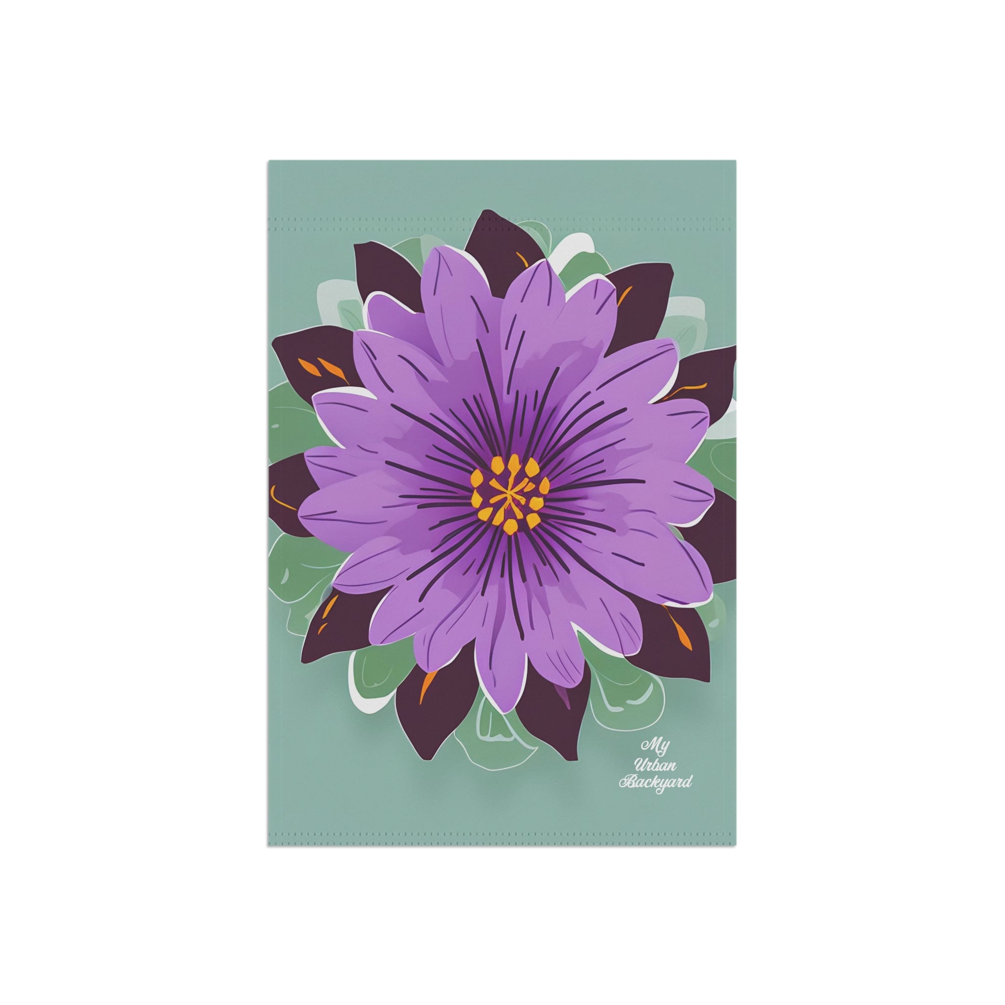 Purple Flower, Outdoor Garden Flag