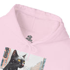 Whisker Wonderland, Cat Unisex Hoodie w Front Pocket