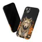 Wolf with Flowers, Animal Cell Phone Case - Apple, Samsung, Google Pixel