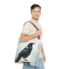 Winter Crow Tote Bag with Cotton Handles For Everyday Use, 3 Sizes