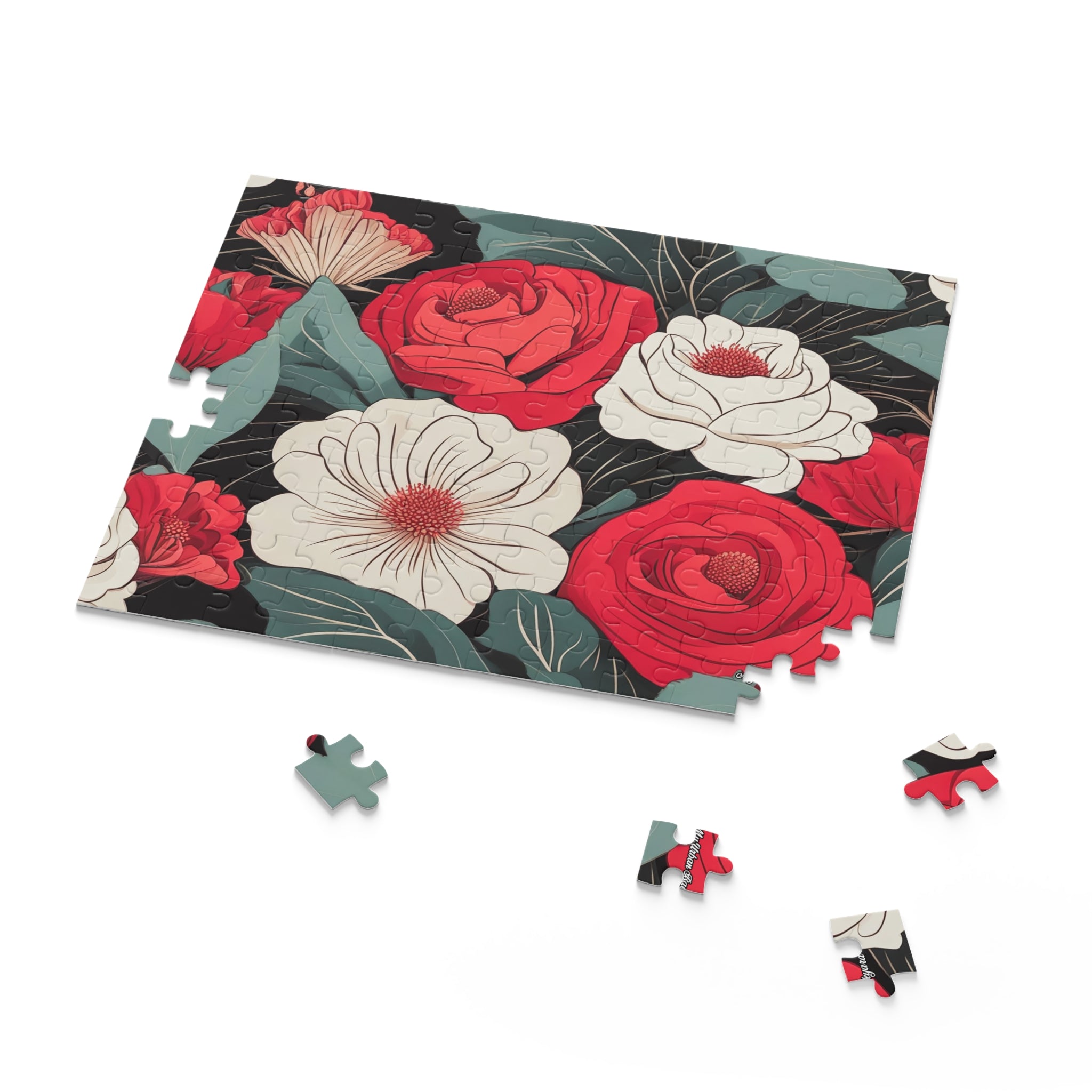 Floral Jigsaw Puzzle, Gift for Puzzle Lovers, Unique Wall Art, Family Activities, (120, 252, or 500-Piece)