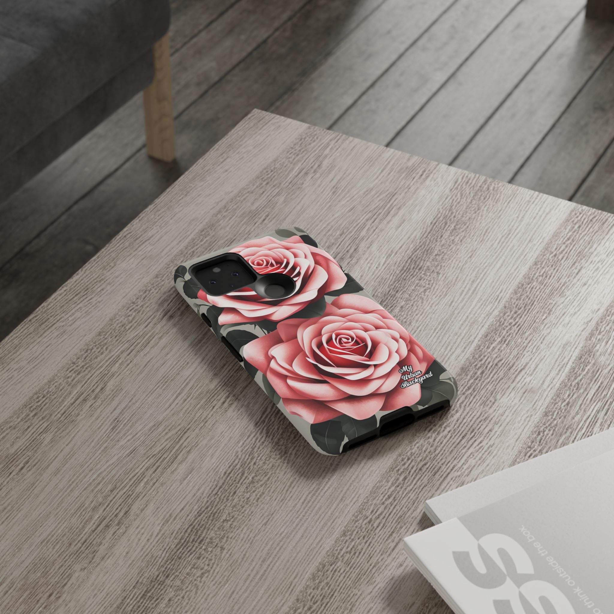Pink Rose Flowers, Cell Phone Case - Apple, Samsung or Google Pixel