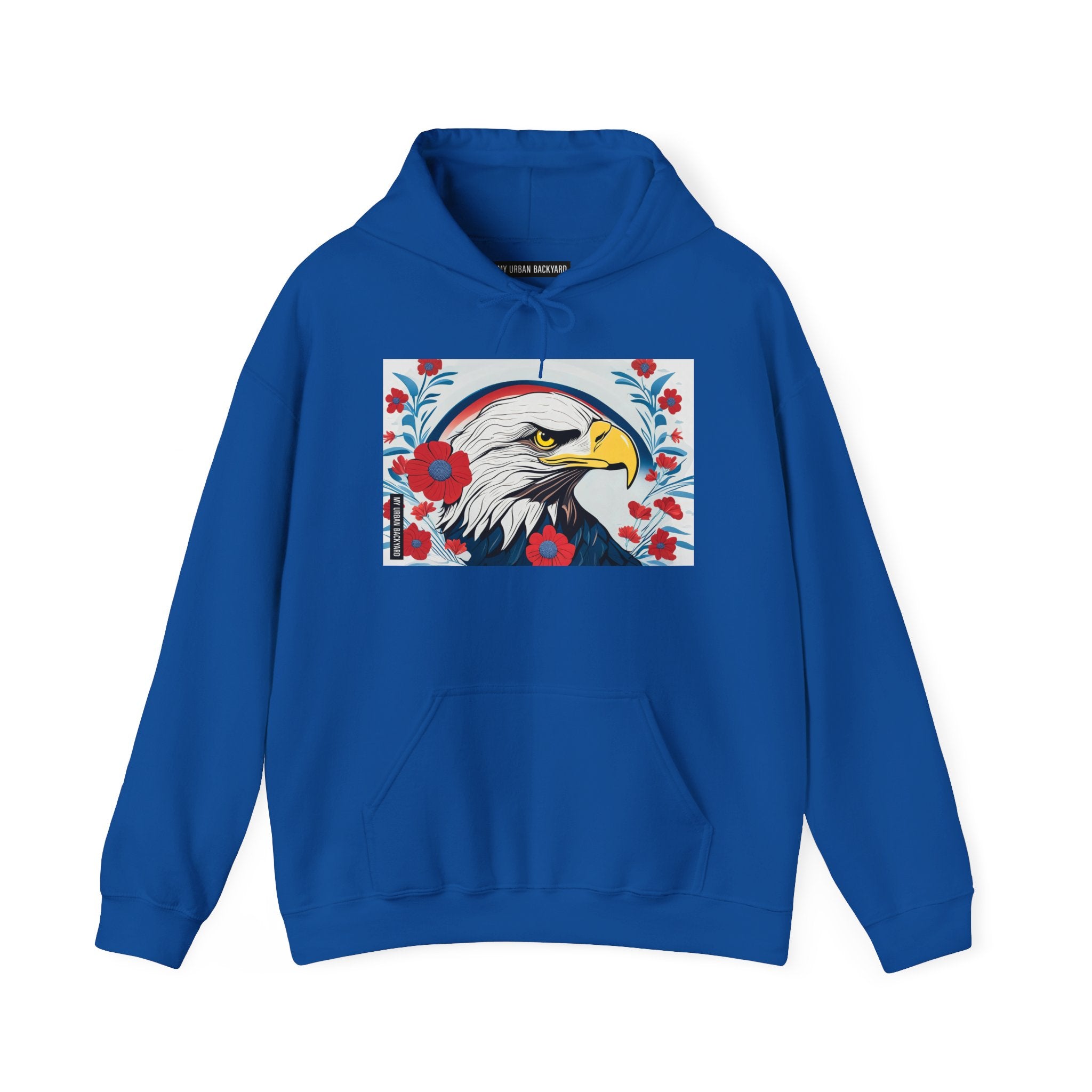 Bald Eagle Floral Hoodie - Unisex Sweatshirt, Nature Lover Gift, Patriotic Apparel, Cozy Outfit for All Seasons, Unique Design