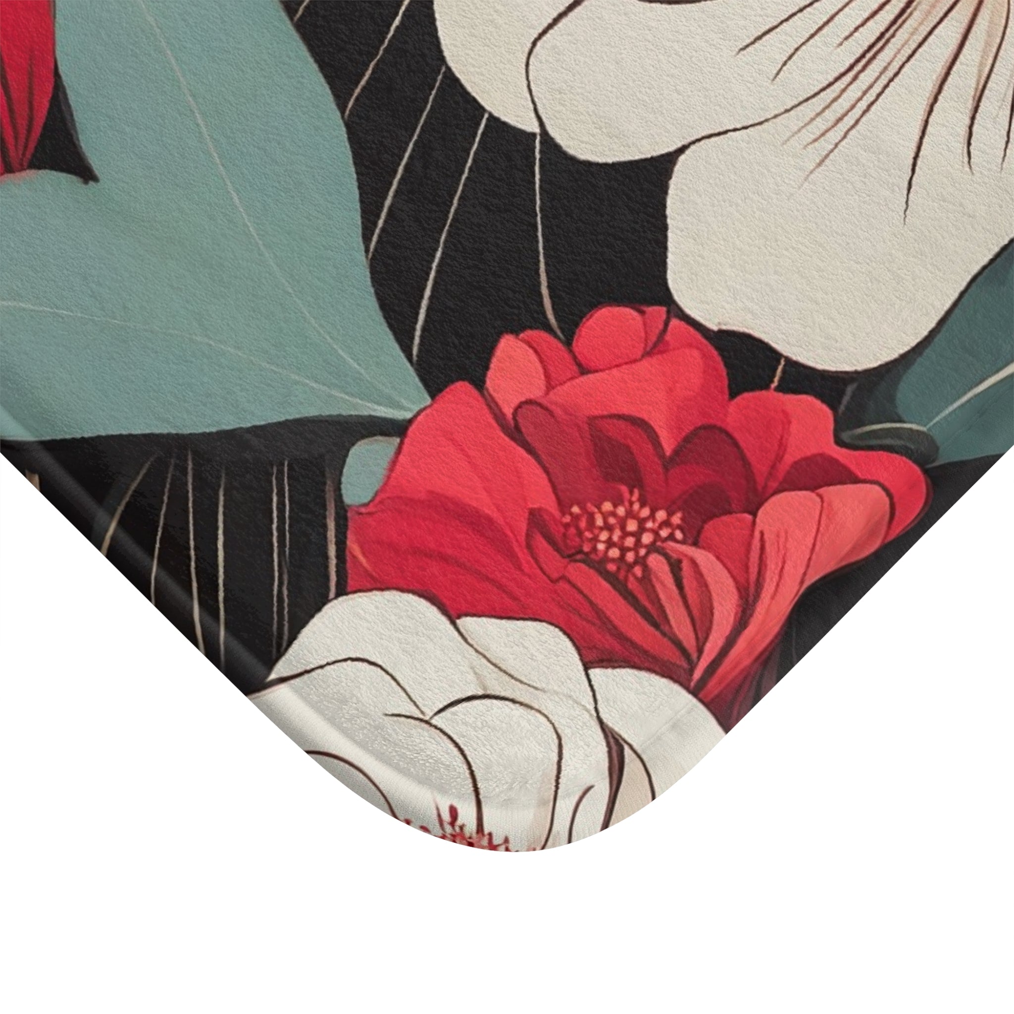 Floral Bath Mat, Vibrant Home Decor, Bathroom Accessory, Gift for Her, Mother's Day, Floral Design, Housewarming Present