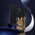 Art Deco Coyote with Flower, Cell Phone Case - Apple, Samsung, Google Pixel