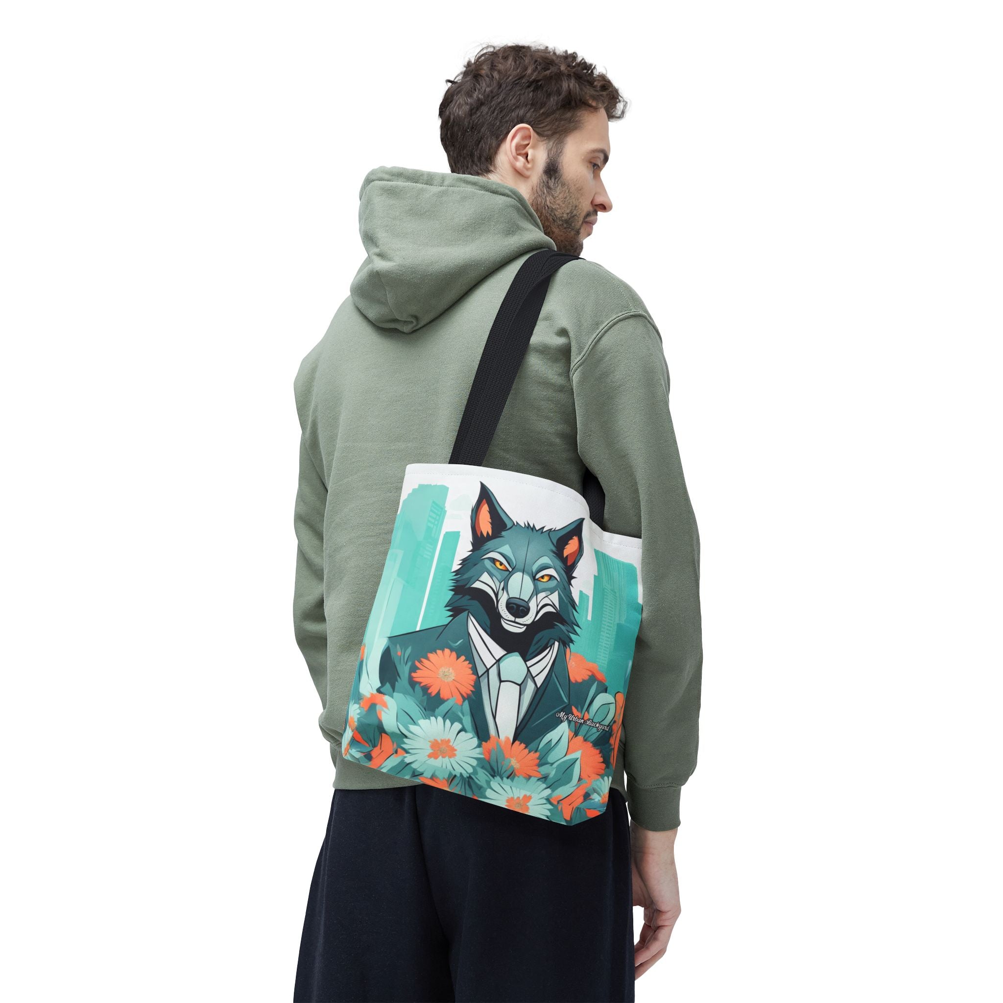 Vincent Blueclaw, Wolf Tote Bag with Cotton Handles For Everyday Use, 3 Sizes