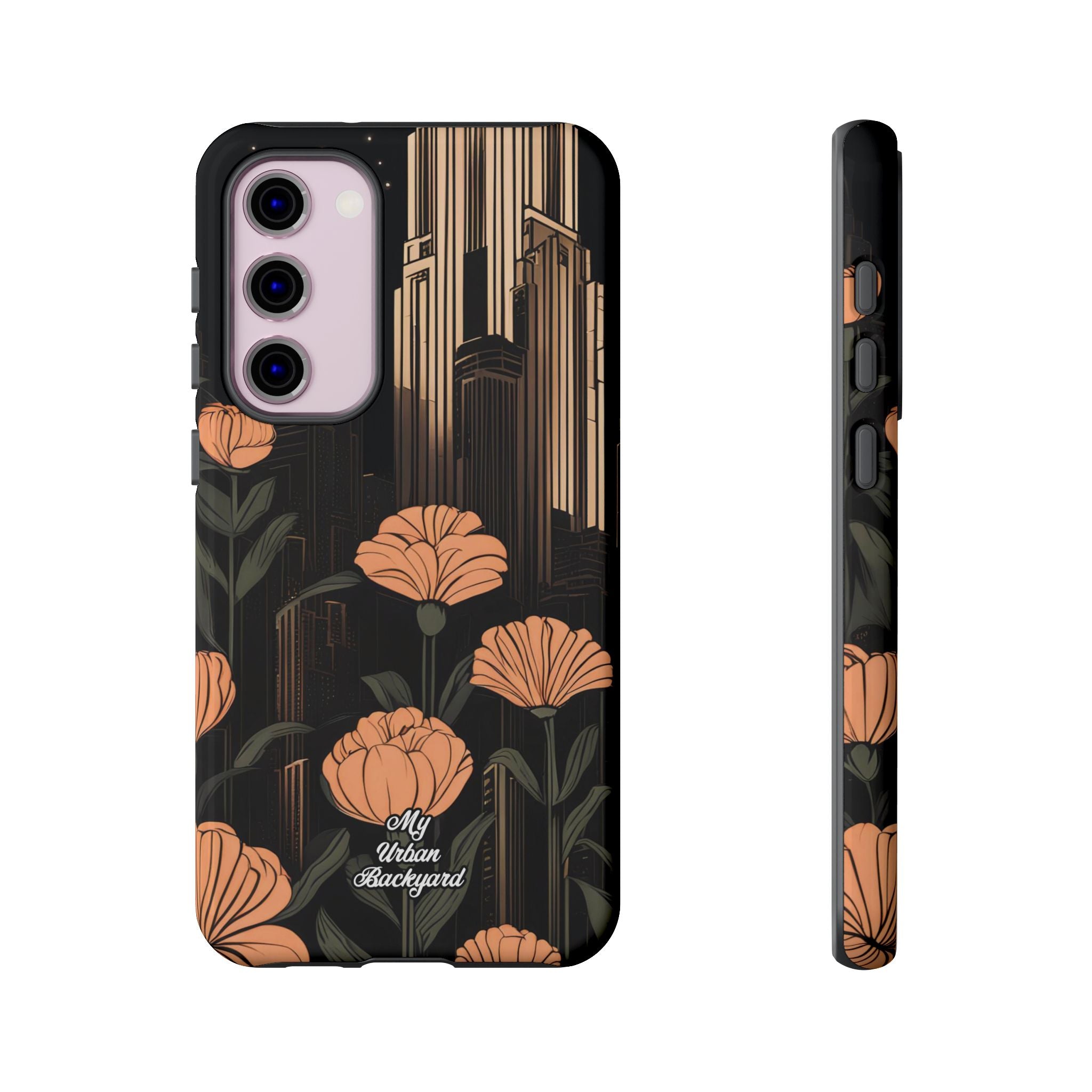 Urban Evening with Flowers, Cell Phone Case