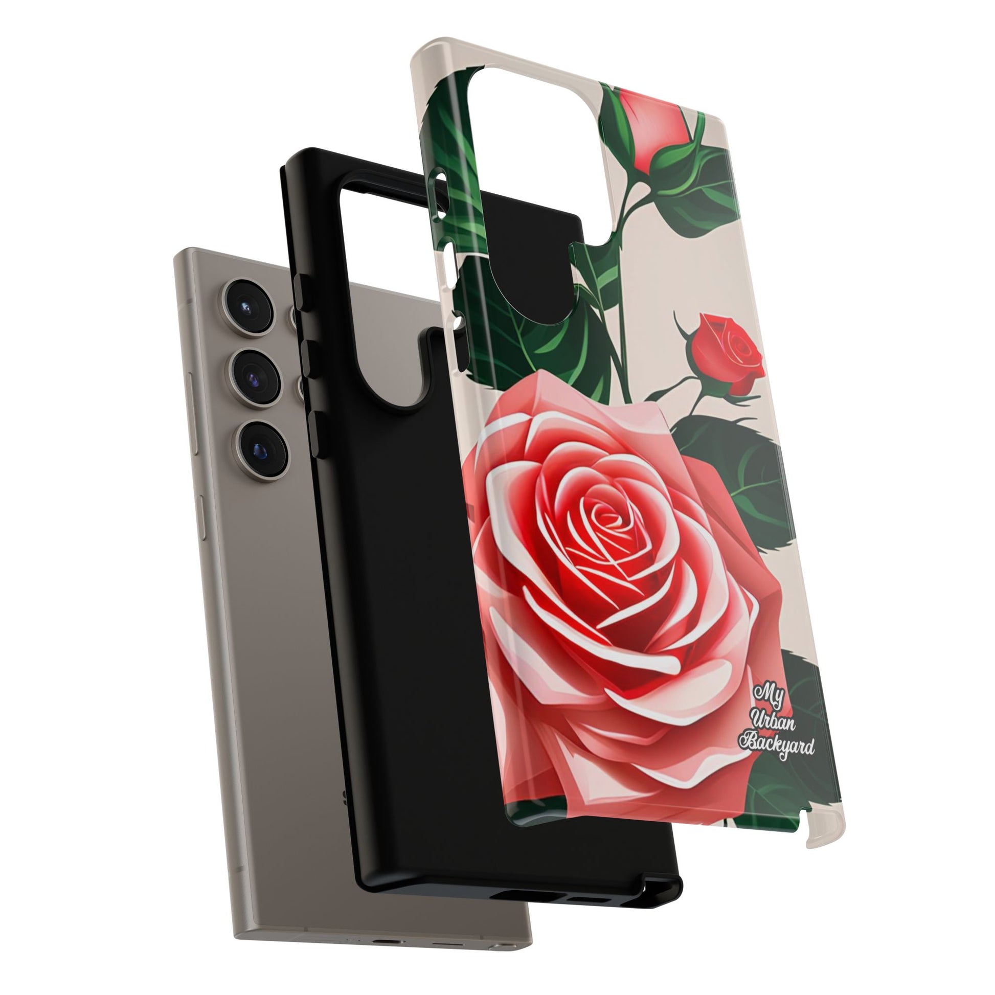 Pink Rose Flowers, Cell Phone Case - Apple, Samsung, Google Pixel