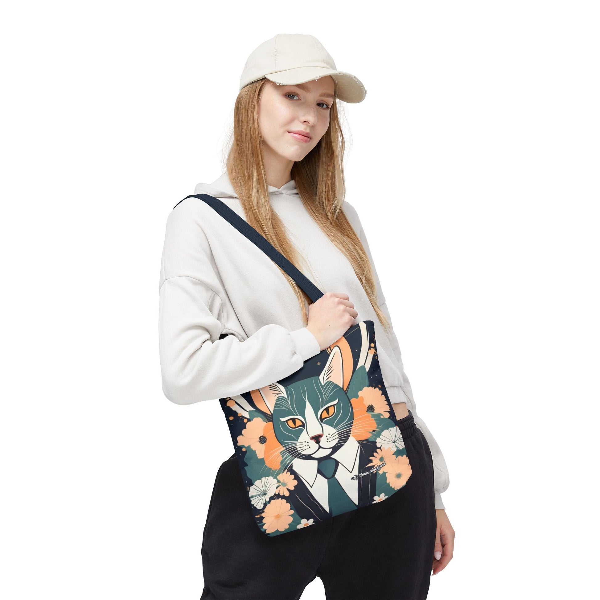 Simon Whiskerford, Cat Tote Bag with Cotton Handles For Everyday Use, 3 Sizes