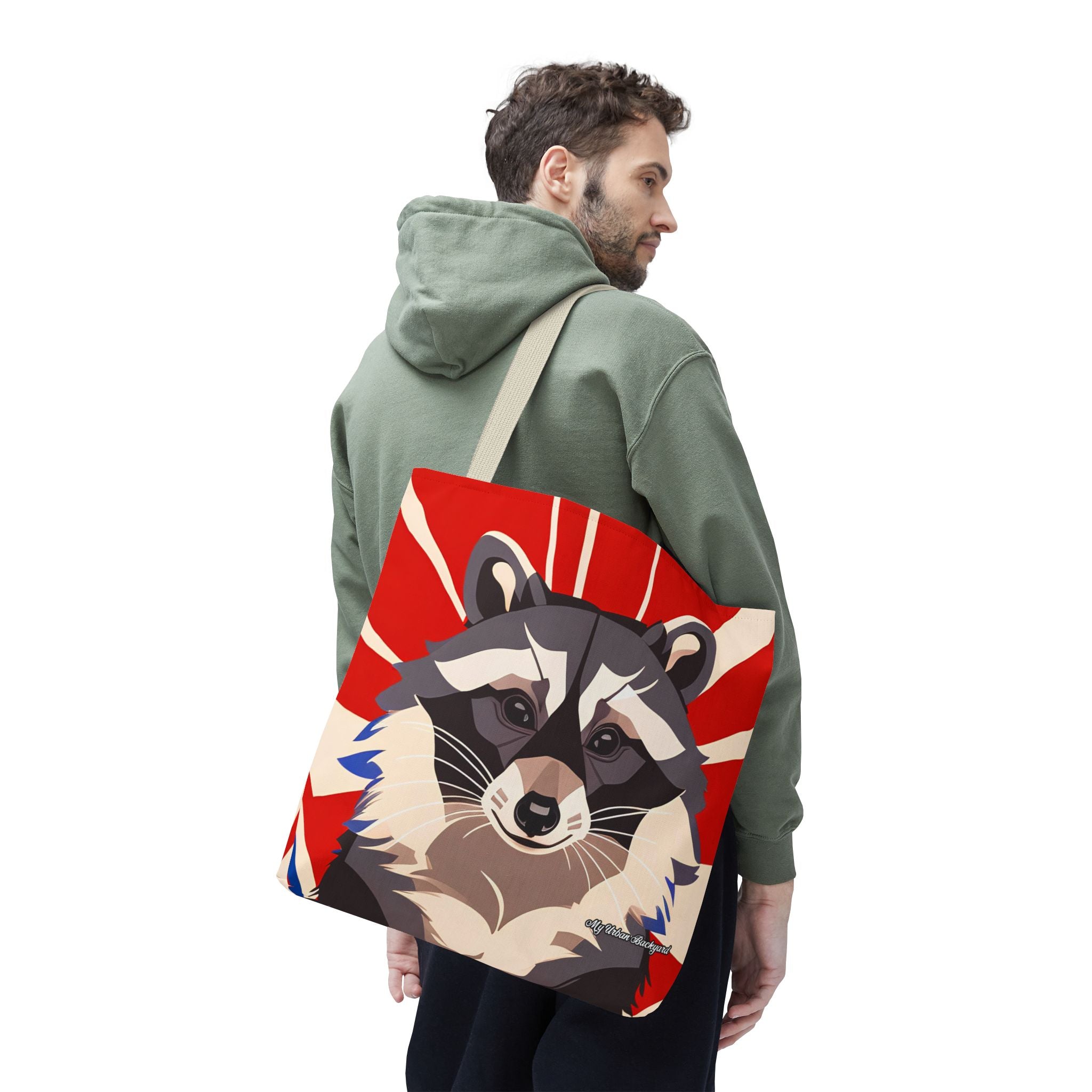 Ziggy Starspaws, Raccoon Tote Bag with Cotton Handles For Everyday Use, 3 Sizes