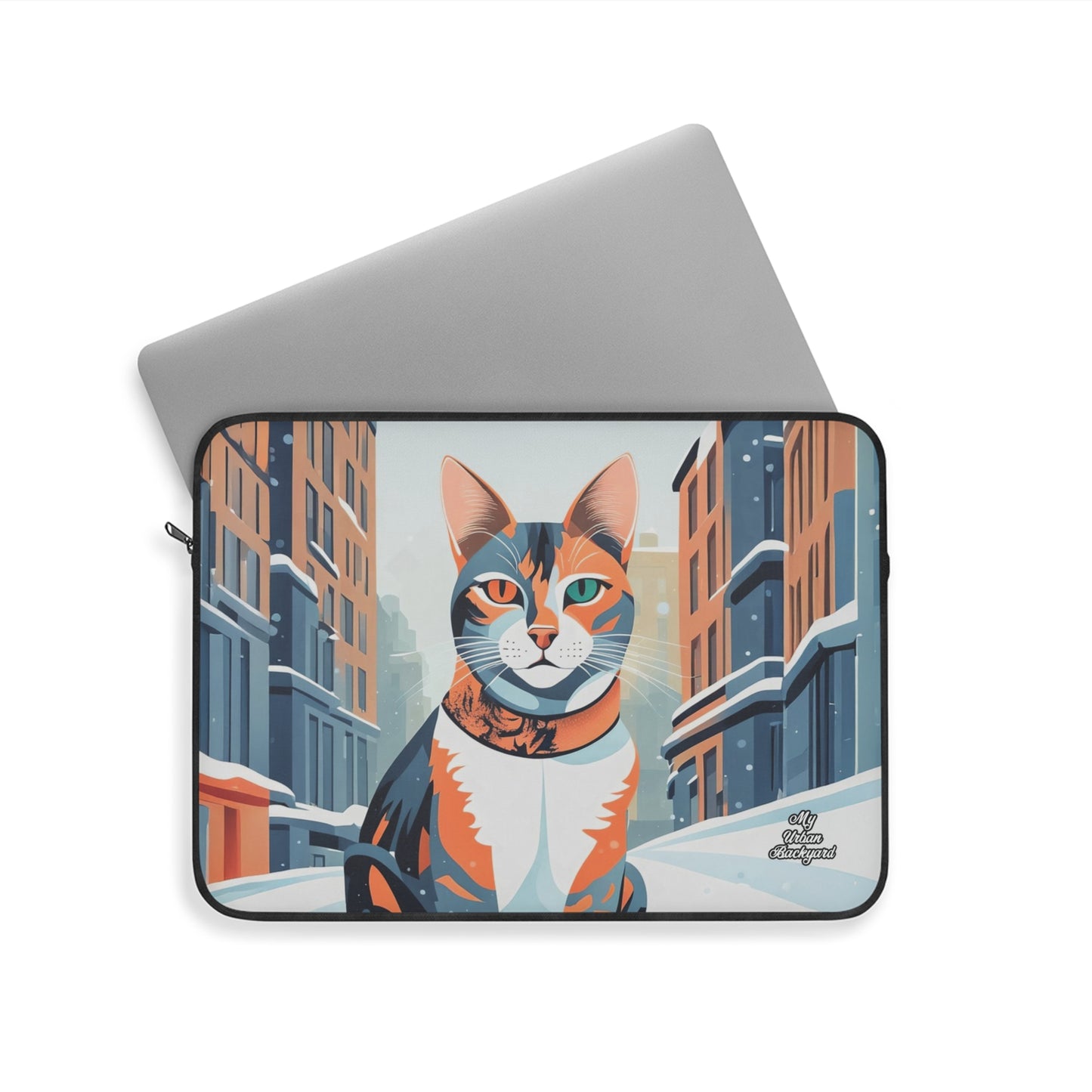 Claws Pawson, Cat Laptop Carrying Case, Top Loading Sleeve for School or Work