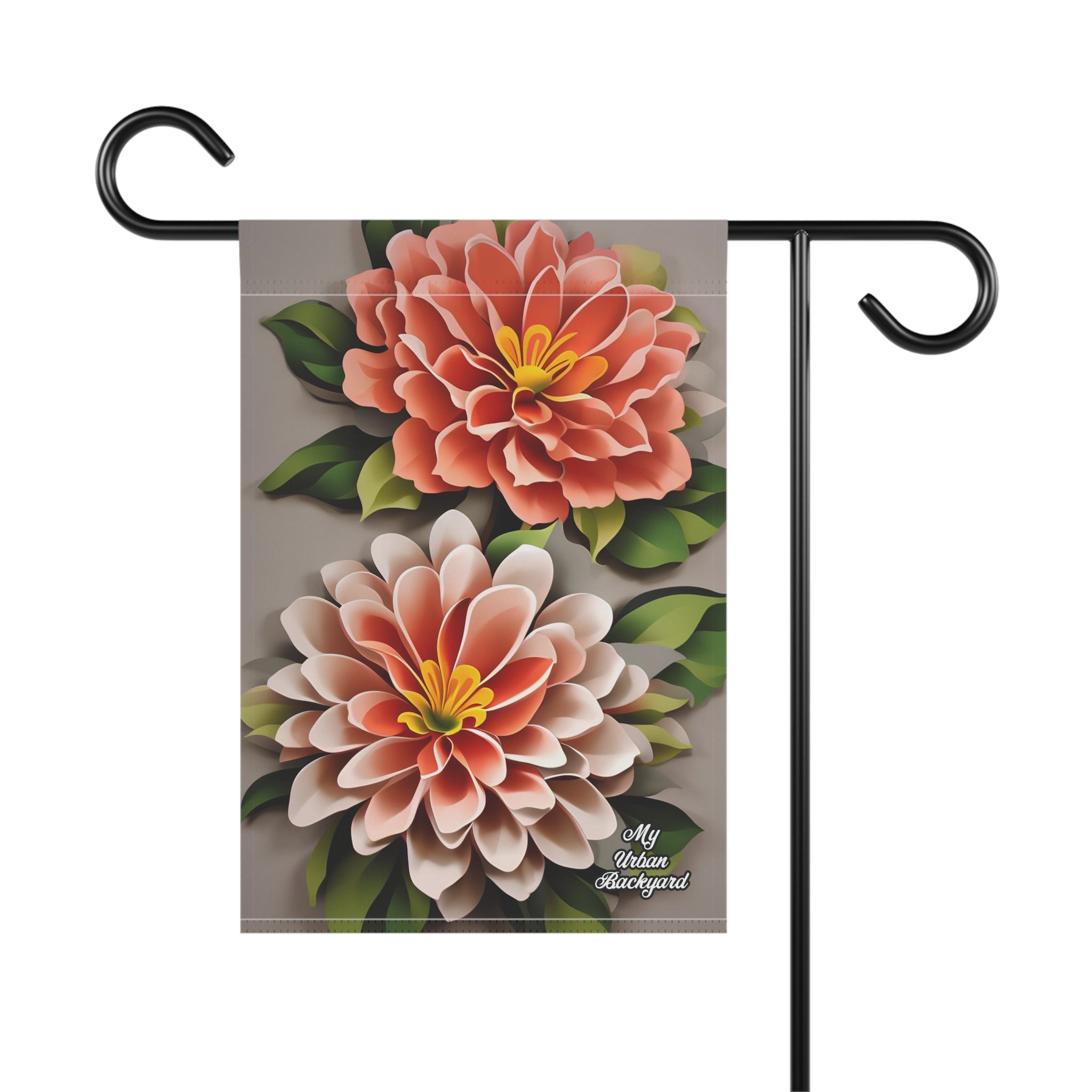 Peach-Colored Flowers, Garden Flag