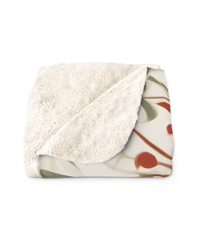 Puppy with Red Collar, Sherpa Fleece Blanket for Cozy Warmth, 50"x60"