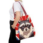 Ziggy Starspaws, Raccoon Tote Bag with Cotton Handles For Everyday Use, 3 Sizes