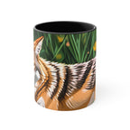Coyote with Flowers, Ceramic Coffee Mug
