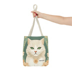 Blanca Purrington, Cat Tote Bag with Cotton Handles For Everyday Use, 3 Sizes