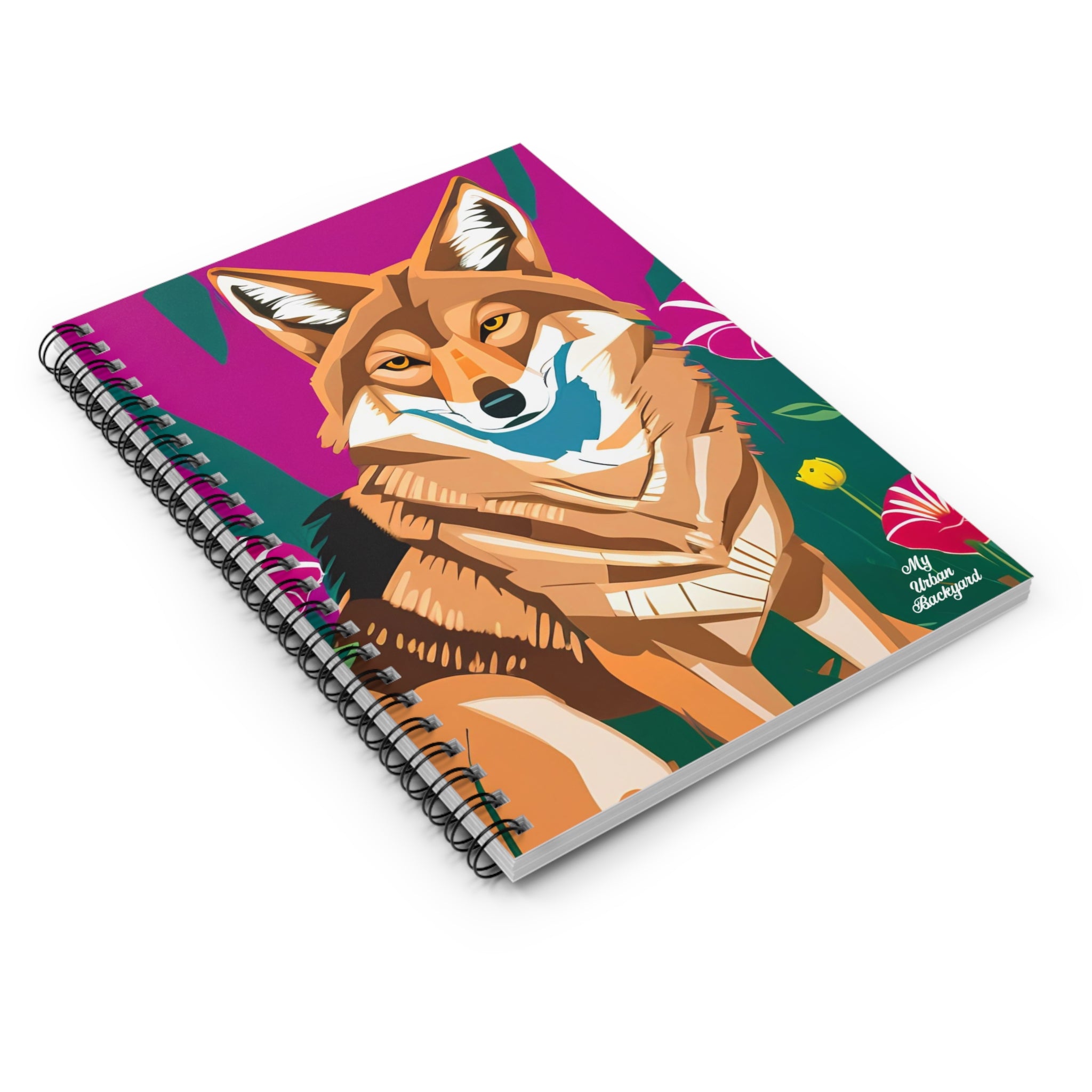 Coyote and Wildflowers, Spiral Notebook Journal - Write in Style