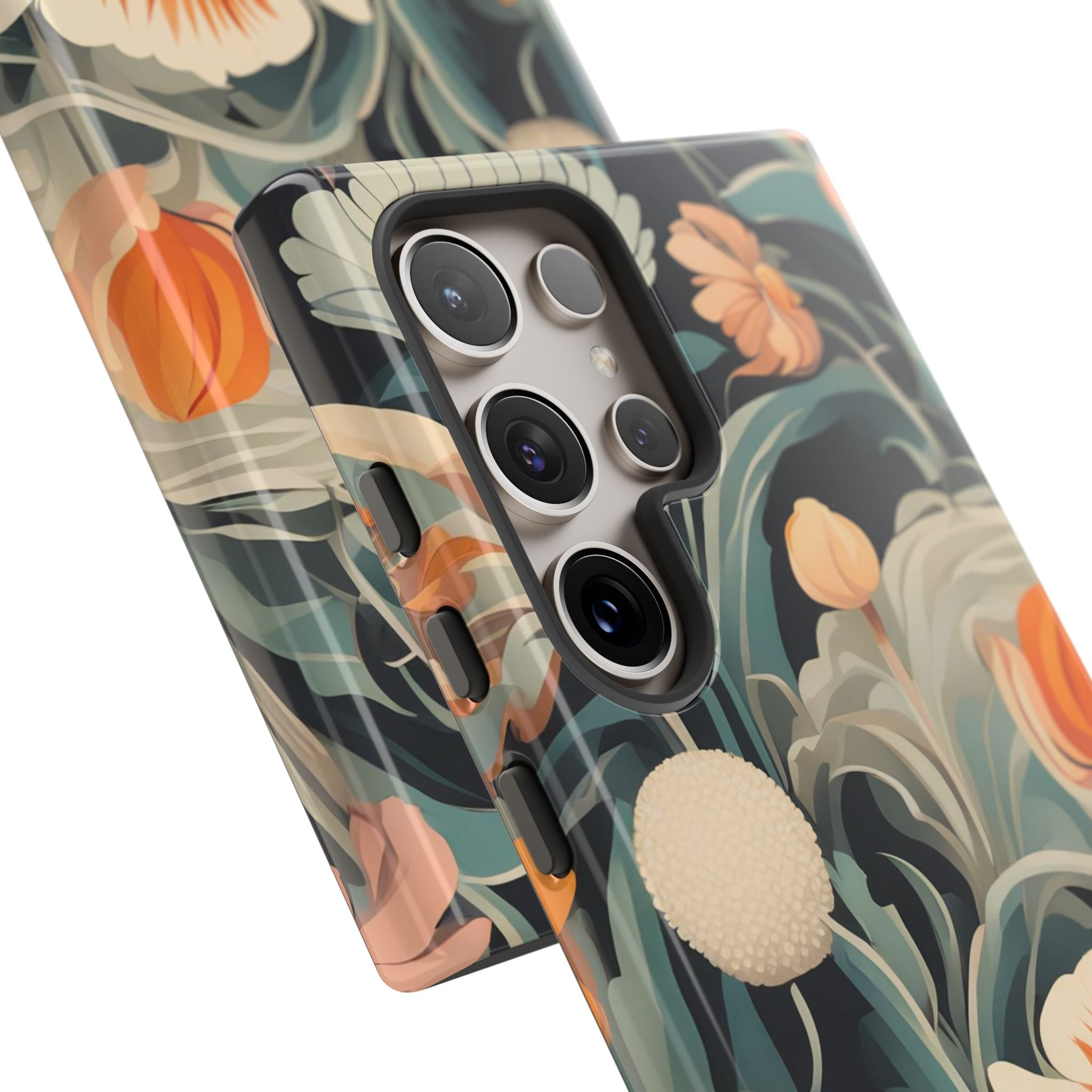 Orange and White Flowers, Cell Phone Case - Apple, Samsung, Google Pixel